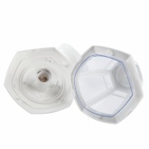 Светильник садово-парковый ЭРА НБУ 07-40-004 Дели3 белый настенный вниз E27 IP44(У1) 6 граней