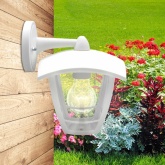 Светильник садово-парковый ЭРА НБУ 07-40-002 Дели2 белый настенный вниз E27 IP44(У1) 4 грани
