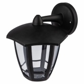 Светильник садово-парковый ЭРА НБУ 07-40-004 Дели3 черный настенный вниз E27 IP44(У1) 6 граней