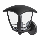 Светильник садово-парковый ЭРА НБУ 07-40-001 Дели черный настенный вверх E27 IP44(У1) 4 грани
