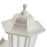 Светильник садово-парковый ЭРА НБУ 06-60-001 Леда1 настенный шестигранный белый Е27