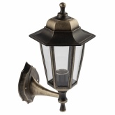 Светильник садово-парковый ЭРА НБУ 06-60-001 Леда1 настенный шестигранный под бронзу Е27