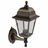 Светильник садово-парковый ЭРА НБУ 04-60-001 Леда настенный четырехгранный под бронзу Е27