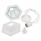 Светильник садово-парковый ЭРА НСУ 06-60-001 Адель1 подвесной шестигранный белый Е27