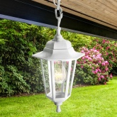 Светильник садово-парковый ЭРА НСУ 06-60-001 Адель1 подвесной шестигранный белый Е27