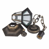 Светильник садово-парковый ЭРА НСУ 06-60-001 Адель1 подвесной шестигранный под бронзу Е27