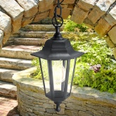 Светильник садово-парковый ЭРА НСУ 06-60-001 Адель1 подвесной шестигранный черный Е27