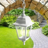 Светильник садово-парковый ЭРА НСУ 04-60-001 Адель подвесной четырехгранный белый Е27