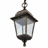 Светильник садово-парковый ЭРА НСУ 04-60-001 Адель подвесной четырехгранный под бронзу Е27