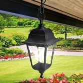 Светильник садово-парковый ЭРА НСУ 04-60-001 Адель подвесной четырехгранный черный Е27