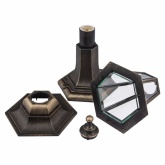 Светильник садово-парковый ЭРА НТУ 06-60-001 Оскар1 напольный шестигранный под бронзу Е27