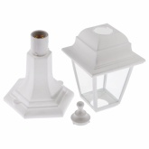 Светильник садово-парковый ЭРА НТУ 04-60-001 Оскар напольный четырехгранный белый Е27