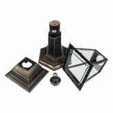 Светильник садово-парковый ЭРА НТУ 04-60-001 Оскар напольный четырехгранный под бронзу Е27