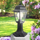 Светильник садово-парковый ЭРА НТУ 04-60-001 Оскар напольный четырехгранный черный Е27