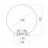 Светильник садово-парковый ЭРА НТУ 01-100-351 шар белый D350mm Е27