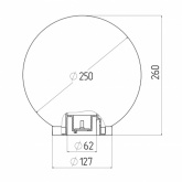 Светильник садово-парковый ЭРА НТУ 01-60-251 шар белый D250mm Е27