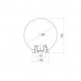 Светильник садово-парковый ЭРА НТУ 01-60-251 шар белый D250mm Е27