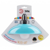 Светильник светодиодный ночник ЭРА NLED-487-1W-SW-BU настенный на батарейках с выключателем голубой