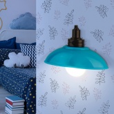 Светильник светодиодный ночник ЭРА NLED-487-1W-SW-BU настенный на батарейках с выключателем голубой