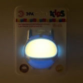 Ночник ЭРА NN-604-LS-BU синий, с датчиком освещенности (5055945539103)