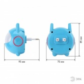 Ночник ЭРА NN-604-LS-BU синий, с датчиком освещенности (5055945539103)