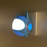 Ночник ЭРА NN-604-LS-BU синий, с датчиком освещенности (5055945539103)