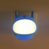 Ночник ЭРА NN-604-LS-BU синий, с датчиком освещенности (5055945539103)