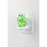 Ночник ЭРА NN-608-SW-GR зеленый, с выключателем (5055945521894)