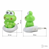 Ночник ЭРА NN-608-SW-GR зеленый, с выключателем (5055945521894)