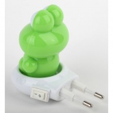 Ночник ЭРА NN-608-SW-GR зеленый, с выключателем (5055945521894)