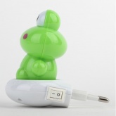 Ночник ЭРА NN-608-SW-GR зеленый, с выключателем (5055945521894)