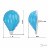 Ночник ЭРА NN-607-LS-BU синий, датчик освещенности (5055945521870)