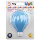 Ночник ЭРА NN-607-LS-BU синий, датчик освещенности (5055945521870)