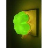 Ночник ЭРА NN-606-LS-GR зеленый, датчик освещенности (5055945521863)