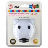 Ночник ЭРА NN-603-LS-W белый, датчик освещенности (5055945521849)