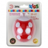 Ночник ЭРА NN-601-LS-R красный, датчик освещенности (5055945521832)