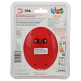 Ночник ЭРА NN-601-LS-R красный, датчик освещенности (5055945521832)