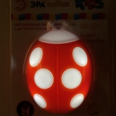 Ночник ЭРА NN-601-LS-R красный, датчик освещенности (5055945521832)
