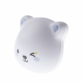 Светильник-ночник ЭРА NLED-466-1W-W Мишка белый аккумуляторный, выбор цвета 3000K, 4500K, 6000K DIM