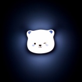 Светильник-ночник ЭРА NLED-466-1W-W Мишка белый аккумуляторный, выбор цвета 3000K, 4500K, 6000K DIM
