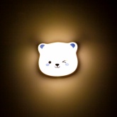 Светильник-ночник ЭРА NLED-466-1W-W Мишка белый аккумуляторный, выбор цвета 3000K, 4500K, 6000K DIM