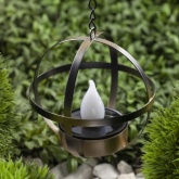 Садовый светильник ЭРА ERASFM-02 Лофт подвесной на цепи на солнечной батарее, металл 28см