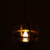 Садовый светильник ЭРА ERASFM-02 Лофт подвесной на цепи на солнечной батарее, металл 28см