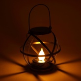 Садовый светильник ЭРА ERASFM-01 Лофт на солнечной батарее, подвесной с ручкой, металл 26см