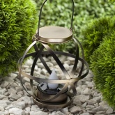 Садовый светильник ЭРА ERASFM-01 Лофт на солнечной батарее, подвесной с ручкой, металл 26см