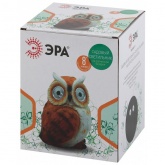 Садовый светильник ЭРА ERAFYS01-11 Филин рыжий на солнечной батарее, полистоун 13см