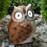 Садовый светильник ЭРА ERAFYS01-11 Филин рыжий на солнечной батарее, полистоун 13см