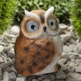 Садовый светильник ЭРА ERAFYS01-11 Филин рыжий на солнечной батарее, полистоун 13см