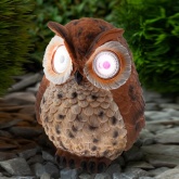 Садовый светильник ЭРА ERAFYS01-10 Сова рыжая на солнечной батарее, полистоун 19см