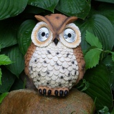 Садовый светильник ЭРА ERAFYS01-10 Сова рыжая на солнечной батарее, полистоун 19см